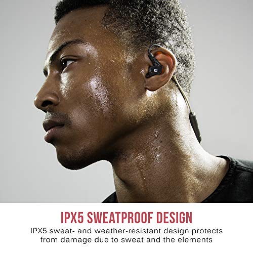 MEE audio M6 X6 Sweatproof Sports Bluetooth Wireless in-Ear Earphones with Headset and Earhooks for Running, Gym, and Workouts (Latest Version with aptX Low Latency)