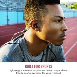 MEE audio M6 X6 Sweatproof Sports Bluetooth Wireless in-Ear Earphones with Headset and Earhooks for Running, Gym, and Workouts (Latest Version with aptX Low Latency)