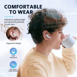 KAHPAN Wireless Earbuds, Bluetooth 5.3 Earbuds with 30H Playtime, IPX7 Waterproof Stereo Sound True Wireless Earbuds Built-in Microphone, Bluetooth Headphones for Sport and Working