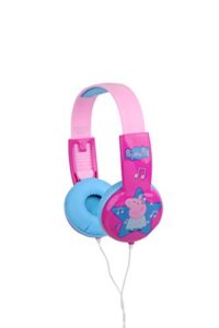 peppa pig kids safe over the ear headphones hp2-03708 | kids headphones, volume limiter for developing ears, 3.5mm stereo jack, recommended for ages 3-9, by sakar