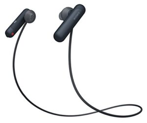 sony wi-sp500 wireless in-ear sports headphones, black (wisp500/b) (renewed)