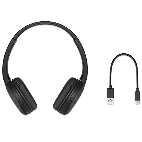 Sony WH-CH510 Wireless On-Ear Headphones (Black) Bundle with USB Bluetooth Dongle Adapter (2 Items)