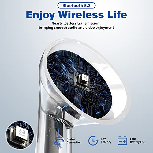 Wireless Earbuds for Samsung S23 Ultra S22 A53, 5.3 Bluetooth Headphones Noise Canceling Ear Bud with Earhooks Touch Control Stereo for iPhone 14 Pro Max 13 12 X Pixel 7 Pro 6 6A OnePlus 11 Android