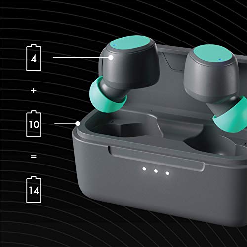 VINYL by Skullcandy True Wireless Bluetooth Earbuds Grey/Teal (V2VYW-N299)