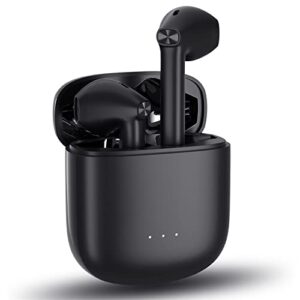 ear buds wireless earbuds, bluetooth earphones clear call with charging case, bluetooth 5.3 earbuds deep bass built-in mic, ipx5 waterproof headphones, 30 hrs compatible with iphone & android black