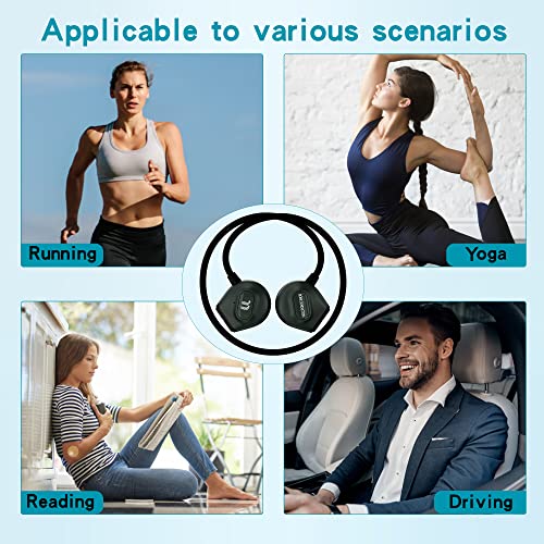 DOBVDLA ULlife Bone Conduction Headphones Lightest Sweatproof Headset Bluetooth 5.3 Sport Headphones with Mic, Foldable Wireless Open Earphones for Running with Ear Hooks