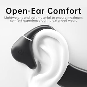 Bone Conduction Headphones Bluetooth 5.2 Wireless Open Ear Earphones IPX8 Waterproof Swimming Headset with MP3 8GB Flash Memory up to 6h Playtime for Swimming Skiing Running Cycling Climbing Black