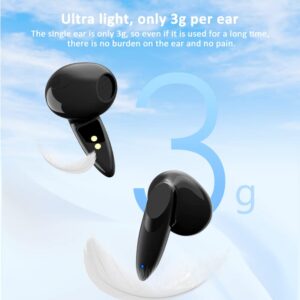 True Wireless Earbuds Bluetooth Headphones Touch Control Wireless Earbuds 25Hrs Battery Life Stereo Earphones in-Ear Built-in Mic Deep Bass Headset with Charging Case for Workout Sport Office