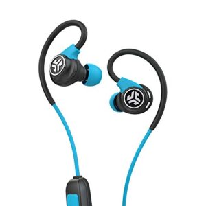 JLab Fit Sport 3 Wireless Fitness Gym Earbuds | Bluetooth 4.2 | 6 Hour Battery Life | Flexible Memory Wire |IP55 Dust/Sweat Proof Rating | Noise Isolation | Universal Track Controls | Blue