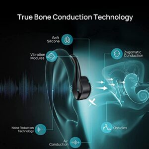 Dmnzoey Bone Conduction Bluetooth Headset Wireless Open Ear Headphones 32G mp3 Earbuds Suitable for Swimming and Diving and Other Underwater Sports red