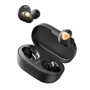 soundpeats truengine 3 se wireless earbuds with dual dynamic drivers, 30 hours playtime, touch control, bluetooth headphones with dual mic, stereo sound in-ear earphones, compact charging case (usb-c)