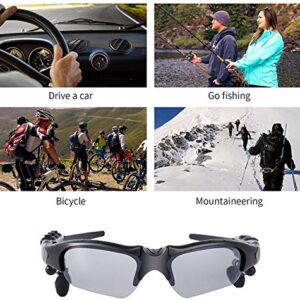 Wireless Bluetooth MP3 Sunglasses Polarized Lenses Music Sunglasses V4.1 Stereo Handfree Headphone for iPhone Samsung Most Smartphone or PC (Black-Gray)