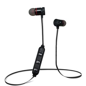 ecost wireless magnetic rechargeable ear buds, in line mic, volume, play/pause controls (black)