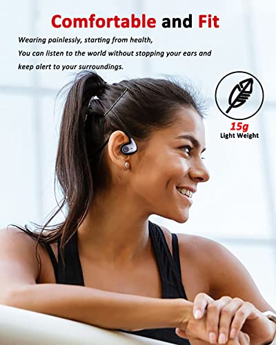 CHNYBQT Air Conduction Headphones，Bluetooth 5.2 Open Ear Headphones Wireless Earphones with Built-in Mic，Flexible and Lightweight Waterproof Sport Headset for Running, Cycling, Hiking, Driving