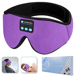 fregenbo sleep mask sleep headphones, 20-27 adjustable music 3d eye mask, wireless sleeping headphones for side sleepers, tech cool gadgets for women man, for insomnia