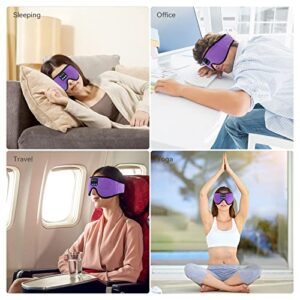 FREGENBO Sleep Mask Sleep Headphones, 20-27 Adjustable Music 3D Eye Mask, Wireless Sleeping Headphones for Side Sleepers, Tech Cool Gadgets for Women Man, for Insomnia