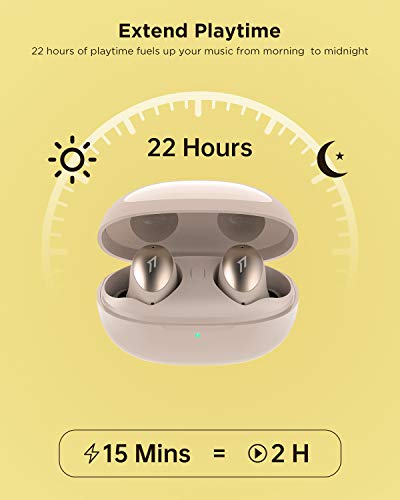 1MORE Colorbuds Wireless Earbuds Bluetooth 5.0 Headphone with Fast Charging, 22H，USB C, IPX5 Waterproof Stereo in-Ear Earphones CVC8.0 Build-in Dual Mic ENC Auto Play/Pause for Work Home Office Sport