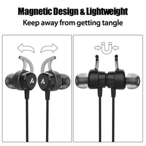 ADPROTECH USB C Headphones, Type C Earbuds Magnetic Wired Earphones with Microphone and Volume Control Compatible with Google Pixel Xiaomi Samsung Oneplus Sony MacBook Black