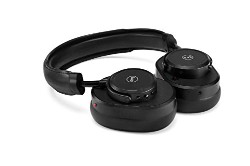 MASTER & DYNAMIC MW65 Active Noise-Cancelling (ANC) Wireless Headphones – Bluetooth Over-Ear Headphones with Mic, Leica -Black