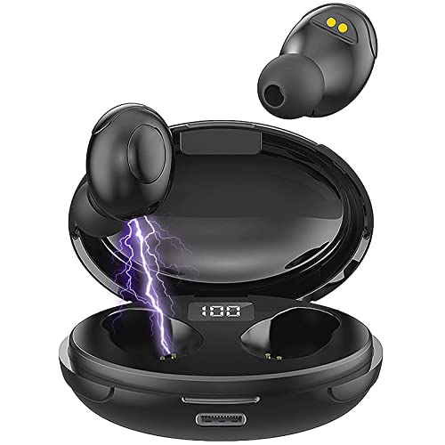 Wireless Earbuds,Bluetooth Headphones with Mic USB-C LED Display Charging Case, IPX6 Waterproof Wireless Earphones,HiFi Stereo Deep Bass,in-Ear Headset for Sport Work