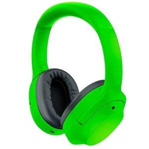 razer opus x wireless low latency headset: active noise cancellation (anc) – bluetooth 5.0-60ms low latency – customed-tuned 40mm drivers – built-in microphones – green