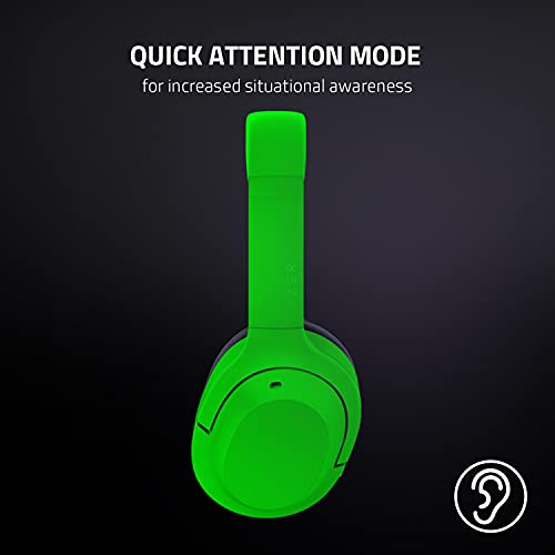 Razer Opus X Wireless Low Latency Headset: Active Noise Cancellation (ANC) - Bluetooth 5.0-60ms Low Latency - Customed-Tuned 40mm Drivers - Built-in Microphones - Green