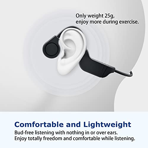 Bone Conduction Open-Ear Bluetooth Sport Headphones IPX8-Waterproof Swimming Wireless Earphones with Mic - MP3 Play Built-in 8G Memory Suitable for Swimming Surfing Cycling Skiing Running