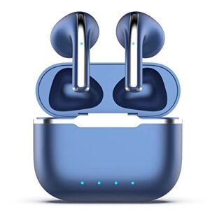 Wireless Earbuds, Bluetooth 5.3 Headphones with 4-Mics Clear Call and ENC Noise Cancelling, Bluetooth Earbuds Wireless Headphones, Ear Buds Wireless Bluetooth Earbuds for iPhone Android (Dark Blue)