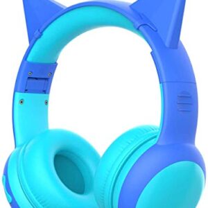 gorsun Bluetooth Kids Headphones with 85dB Limited Volume, Children's Wireless Bluetooth Headphones, Foldable Bluetooth Stereo Over-Ear Kids headsets - Blue