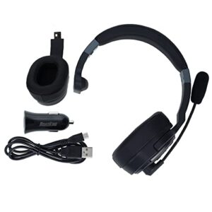 RoadKing RKING4000 Noise Cancelling Bluetooth Headset Mono to Stereo Wireless Headset with Advanced Noise Cancellation, Black