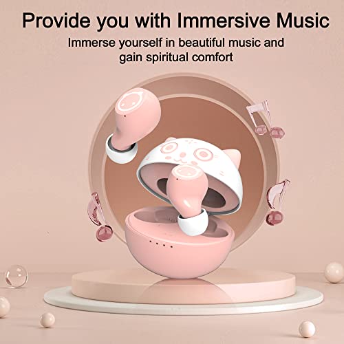 Togetface Kids Girl Wireless Earbuds Bluetooth Adult Touch Headphones, 32 Hours of Playback time, Stereo, Music/Game Mode, Noise Reduction Pink