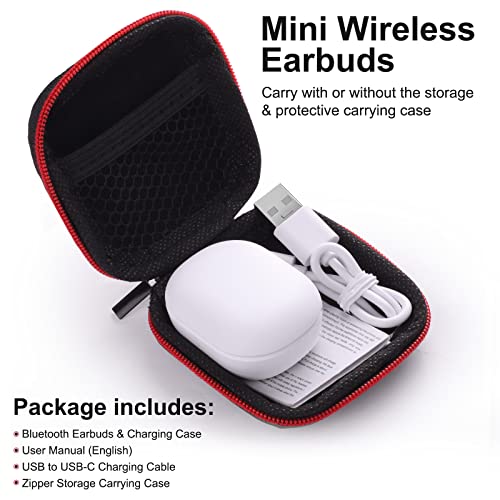 Wireless Earbuds, TITACUTE Bluetooth Headset Mini in-Ear Headphone Noise Canceling Deep Bass Earphone for iPhone 13 Pro Max 14 11 XR 8 Samsung A53 S23 A14 S22 S21 S20 Galaxy Z Flip Google Pixel 6 6a 7