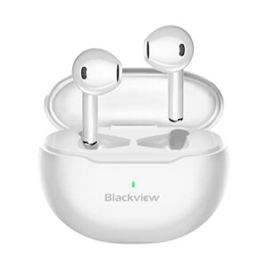 blackview wireless earbuds, bluetooth 5.3 earbuds, hi-fi stereo, true wireless stereo headphones ipx7 waterproof, in-ear headphones with cvc 8.0 noise reduction, touch control, airbuds6 earphones