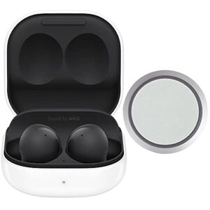 samsung galaxy buds2 (anc) active noise cancelling, wireless bluetooth 5.2 earbuds for ios & android, international model – sm-r177 (fast wireless charging pad bundle) (graphite)