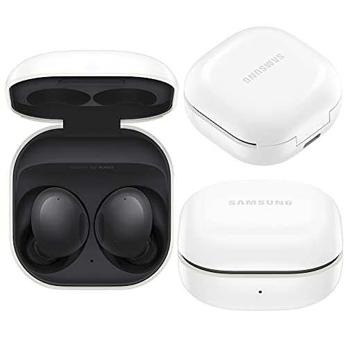Samsung Galaxy Buds2 (ANC) Active Noise Cancelling, Wireless Bluetooth 5.2 Earbuds for iOS & Android, International Model - SM-R177 (Fast Wireless Charging Pad Bundle) (Graphite)