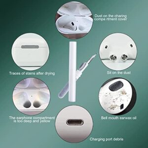 Cleaner Kit for AirPod Pro 1 2 3, AMEAMI Earbud Cleaning Pen Tool for iPhone Samsung Lego Huawei MI Wireless Headphone (White)