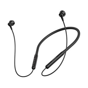 hrbzo neckband wireless headphones around the neck bluetooth earbuds wireless 10 mm drivers foldable & lightweight build- black