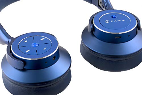 Paww WaveSound 3 Bluetooth Headphones – Active Noise Cancelling Headphones / 16-Hour Battery Life with Precision-Engineered Sound/Foldable Travel Headphones & Over-Ear Headphones (Blue)