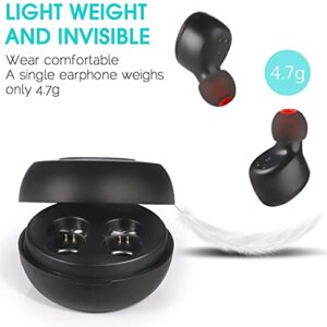 IP68 Waterproof Earbuds for Swimming Shower Bath Driving Sauna, Bluetooth 5.0 Wireless Earbuds with Wireless Charging Case, Premium Deep Bass Earphones in Ear Headset Built-in Mic for Sport/Gym