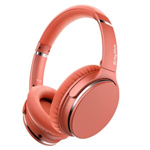 srhythm renewed nc25 active noise cancelling headphones bluetooth 5.0, anc stereo headset over-ear with hi-fi,mic,50h playtime,voice assistant,low latency game mode