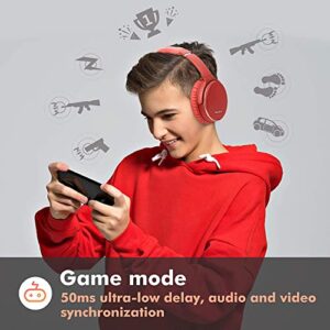 Srhythm Renewed NC25 Active Noise Cancelling Headphones Bluetooth 5.0, ANC Stereo Headset Over-Ear with Hi-Fi,Mic,50H Playtime,Voice Assistant,Low Latency Game Mode