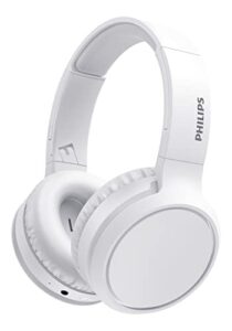 philips h5205 over-ear wireless headphones with 40mm drivers, lightweight cushioned headband, white