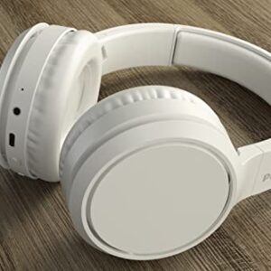 Philips H5205 Over-Ear Wireless Headphones with 40mm Drivers, Lightweight Cushioned Headband, White