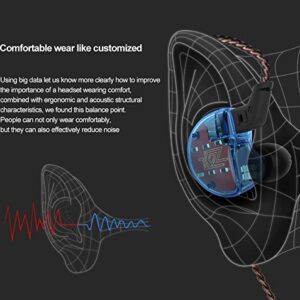 IEM Earbuds, KZ ZS10 HiFi In-Ear Headphones In Ear Monitors Earphones with Five Drivers without Microphone (Blue)