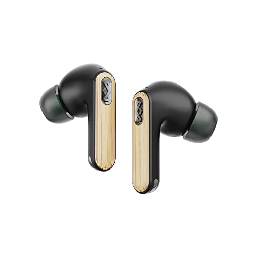 House of Marley Redemption ANC 2: True Wireless Earbuds with Microphone, Bluetooth Connectivity, 6 Hour Battery Life with in-Case Charging, and Sustainable Materials, Signature Black