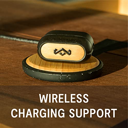 House of Marley Redemption ANC 2: True Wireless Earbuds with Microphone, Bluetooth Connectivity, 6 Hour Battery Life with in-Case Charging, and Sustainable Materials, Signature Black