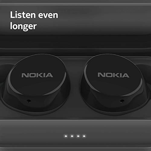 Nokia Power Earbuds | True Wireless with Charging Case | Up to 150 Hours of Play | Waterproof | Universal Bluetooth 5.0 Compatibility with Built-in Mic | Crystal-Clear Sound with Enhanced Bass