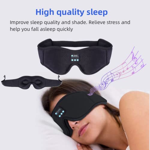 Sleep Mask Bluetooth Headphones Sleep Headphones 3D Bluetooth Sleep Mask White Noise Machine Wireless Music Weighted Headphones Great Eye Relaxation Gifts for Men and Women