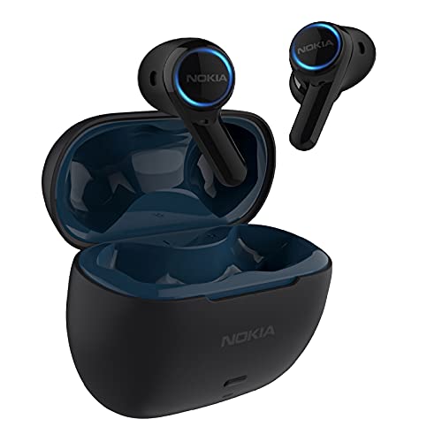 Nokia Clarity Earbuds Pro Wireless Active Noise Canceling Earbuds - Bluetooth 5.2, Dual Mics, Ambient Mode, Low Latency, LED Call Indicator Light, IPX4, Up 35 Hours of ANC Playback with Charging Case