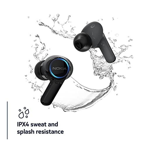 Nokia Clarity Earbuds Pro Wireless Active Noise Canceling Earbuds - Bluetooth 5.2, Dual Mics, Ambient Mode, Low Latency, LED Call Indicator Light, IPX4, Up 35 Hours of ANC Playback with Charging Case